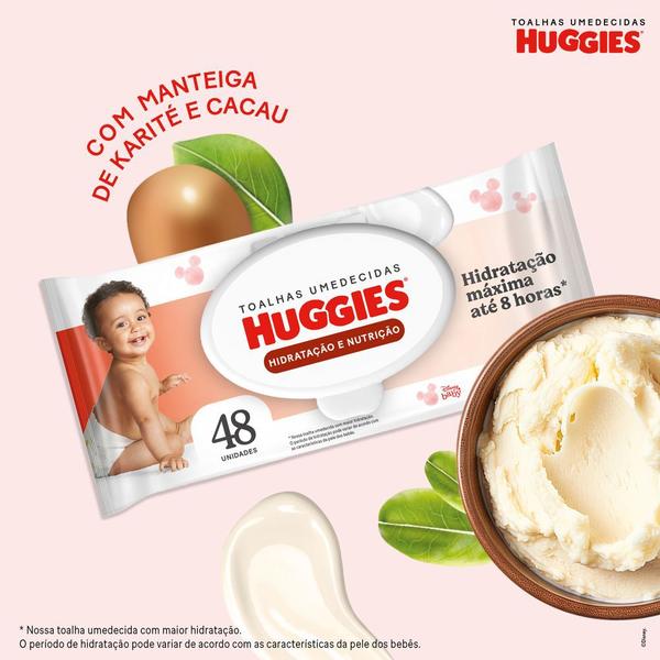 Imagem de Lenços Umedecidos Huggies Hidratação e Nutrição 4x 48 Unidades