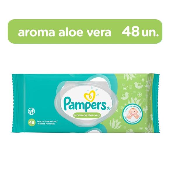 Imagem de Lencos Umedecidos Pampers Aloe Vera 48 Unidades