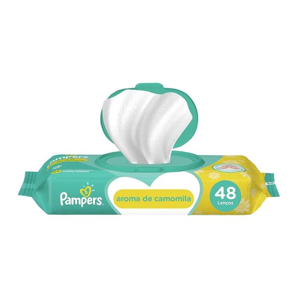 Imagem de Lencos Umedecidos Pampers Aroma de Camomila 48 Unidades