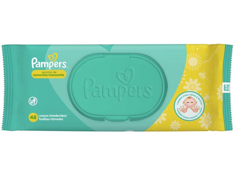 Imagem de Lenços Umedecidos Pampers Aroma De Camomila - 48 Unidades