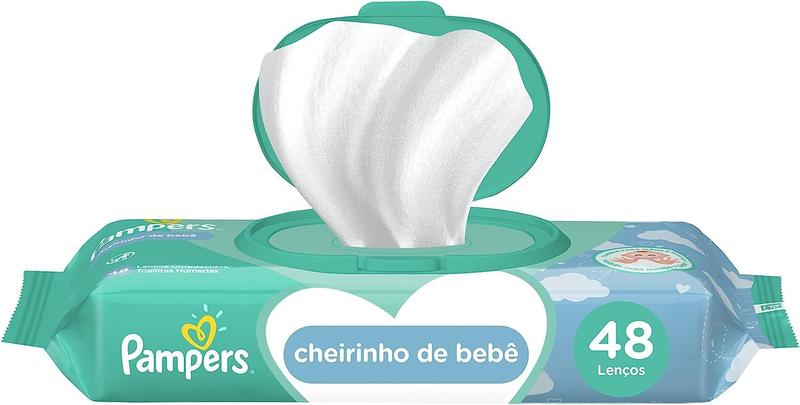 Imagem de Lenços Umedecidos Pampers Cheirinho de Bebê 48 unidades