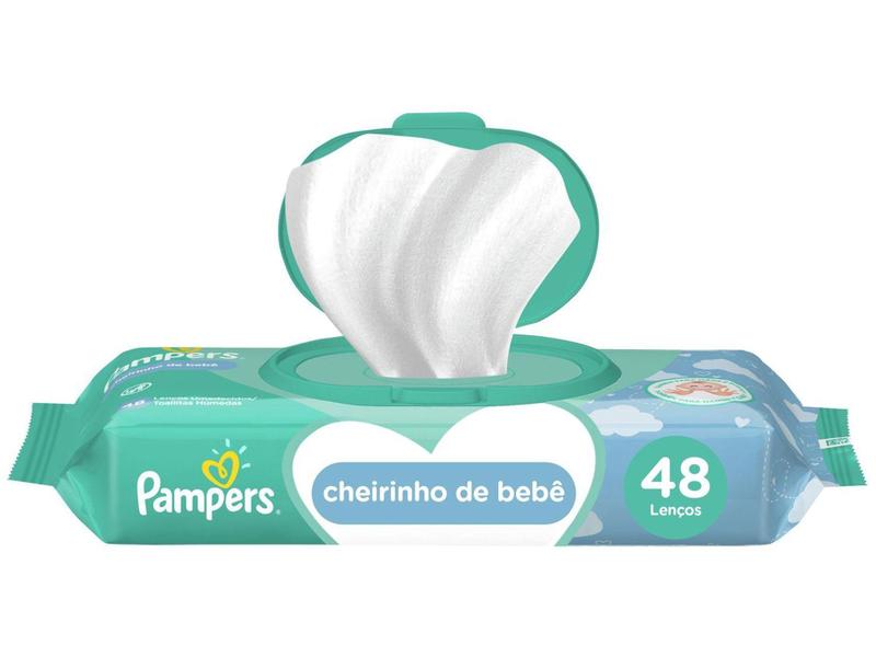 Imagem de Lenços Umedecidos Pampers Cheirinho de Bebê - 48 Unidades