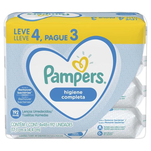 Imagem de Lenços Umedecidos Pampers Higiene Completa 192 Unidades