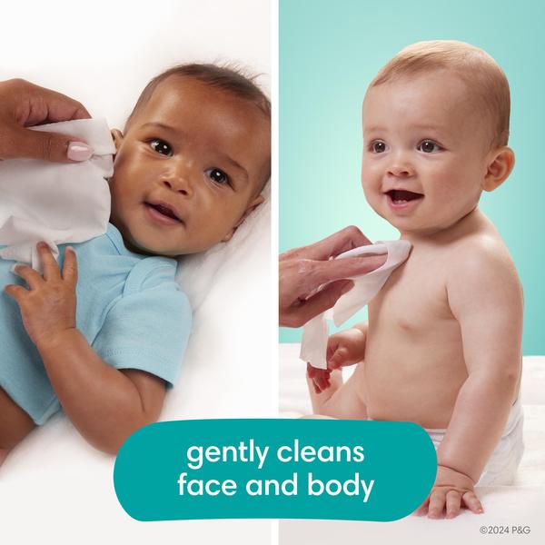 Imagem de Lenços umedecidos para bebês Pampers Aqua Pure 99% à base de água 896 toalhetes