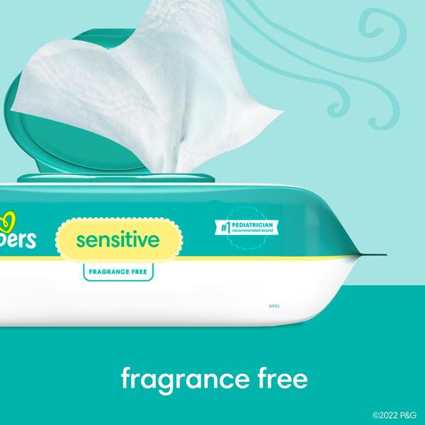 Imagem de Lenços umedecidos para bebês Pampers Sensitive à base de água 1008