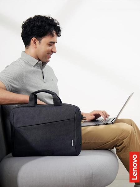 Imagem de Lenovo Laptop Shoulder Bag T210, Laptop ou Tablet de 15,6 Polegadas, Tecido Elegante, Durável e Repelente de Água, Toploader Leve, Casual ou Escola, GX40Q17229, Preto