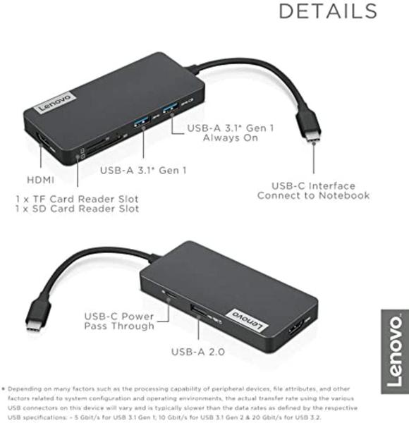 Imagem de Lenovo USB-C 7-in-1 Hub GX90T77924