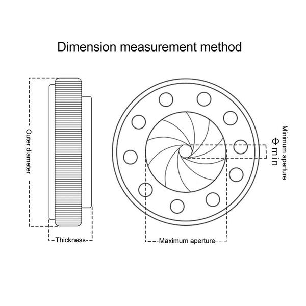 Imagem de Lente de abertura com adaptador de íris para microscópio para laboratório