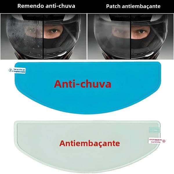 Imagem de Lente de Capacete de Motocicleta - Transparente, Antiembaçante e à Prova d'Água com Nano Revestimento