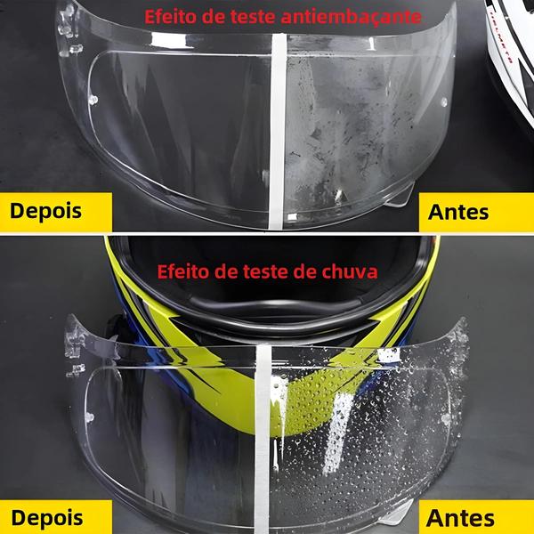 Imagem de Lente de Capacete de Motocicleta - Transparente, Antiembaçante e à Prova d'Água com Revestimento Nano