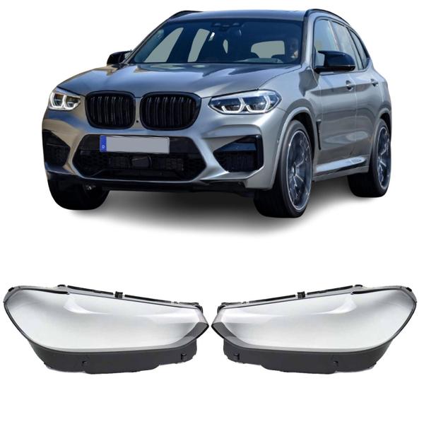 Imagem de Lente Farol Bmw X3 G01 G08 X4 G02 M40I Par Motorista Carona