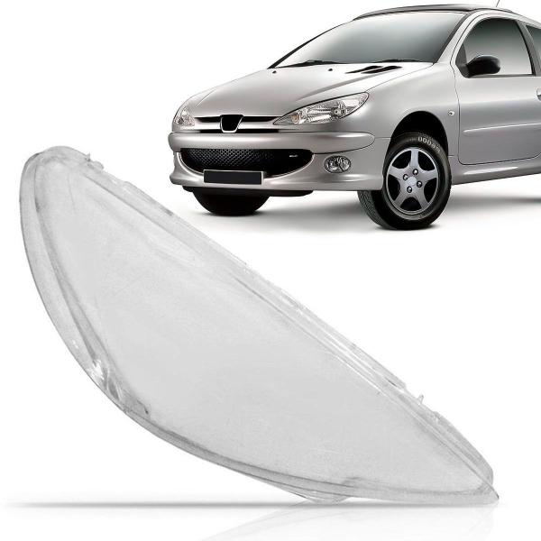 Imagem de Lente Farol Peugeot 206 / 2005 A 2008  Lado Esquerdo (Motorista)