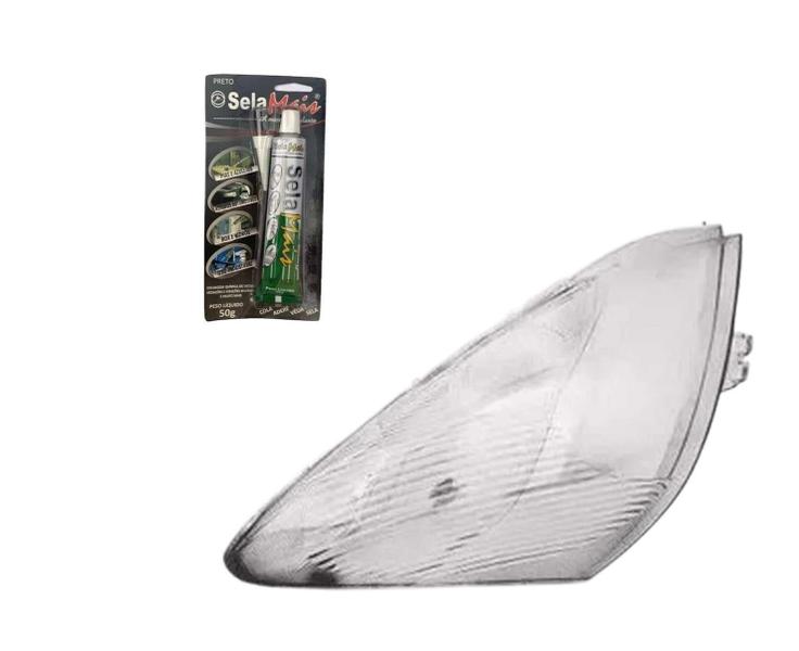 Imagem de Lente Farol Principal Nissan Livina 2009 a 2014 LE + Cola