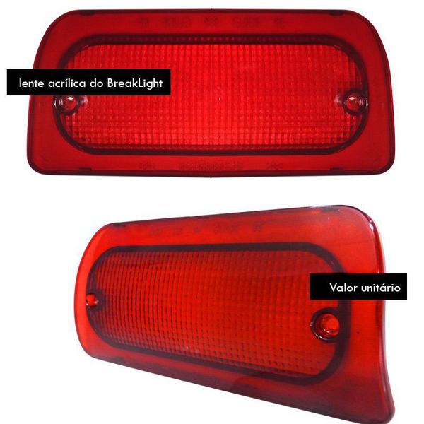 Imagem de Lente Lanterna Freio Teto Break Light S10 95 A 11 Vermelho