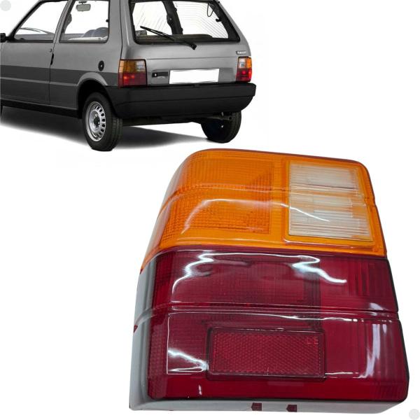 Imagem de Lente Lanterna Traseira Fiat Uno Esquerda Tricolor 89 a 2004