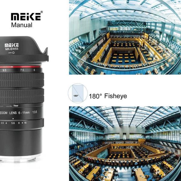 Imagem de Lente Meike Mk 6-11Mm F/3.5 Mft Fisheye Foco Manual M4/3