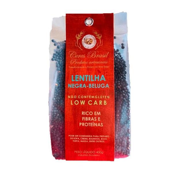 Lentilha Beluga Negra Sem Glúten Ceres 400G Imagem de Lentilha Beluga Negra Sem Glúten Ceres 400G