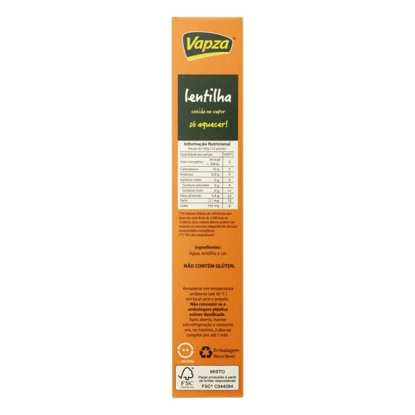 Lentilha no Vapor VAPZA 250g Imagem de Lentilha no Vapor VAPZA 250g