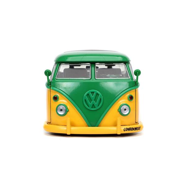 Imagem de Leonardo e 1962 Volkswagen Bus Kombi - Tartarugas Ninja - Hollywood Rides - 1/24 - Jada