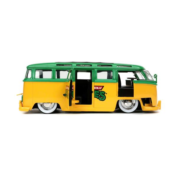 Imagem de Leonardo e 1962 Volkswagen Bus Kombi - Tartarugas Ninja - Hollywood Rides - 1/24 - Jada