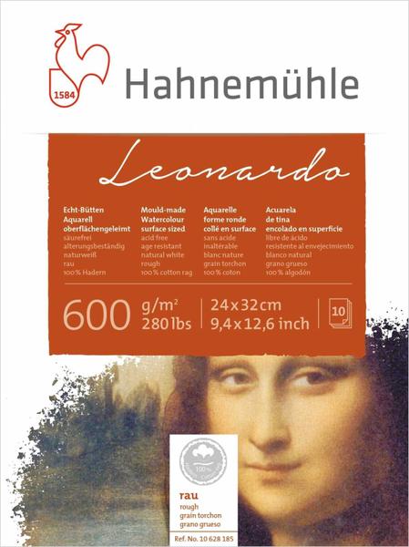 Imagem de Leonardo Hahnemuhle 600g Rugoso 24x32 10fls