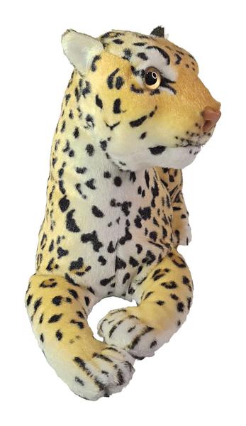 Imagem de Leopardo Onça De Pelúcia Deitada Cabeça Durinha 30Cms