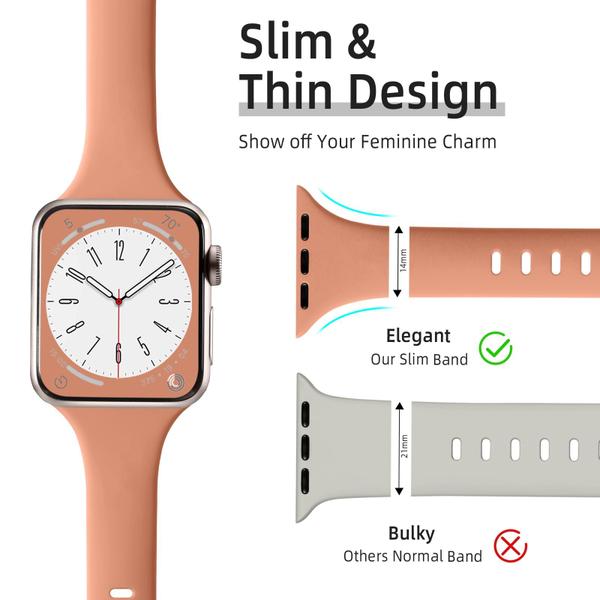 Lerobo 6 Pack Pulseiras Finas de Silicone para Apple Watch (Variadas) Imagem de Lerobo 6 Pack Pulseiras Finas de Silicone para Apple Watch (Variadas)