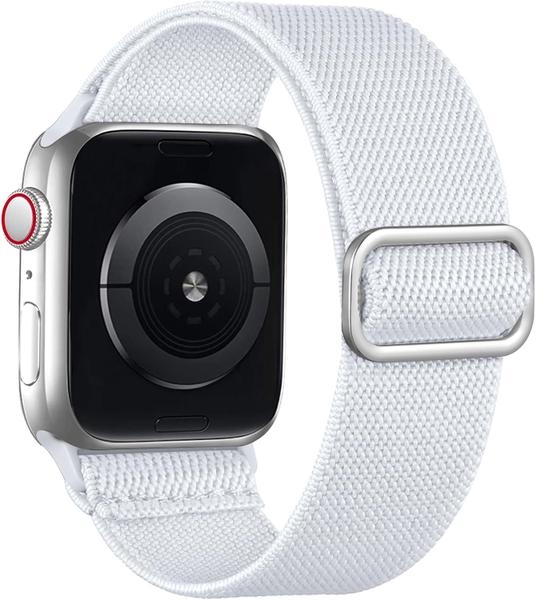 Imagem de Lerobo Pulseira de Nylon Trançado para Apple Watch (Branco)