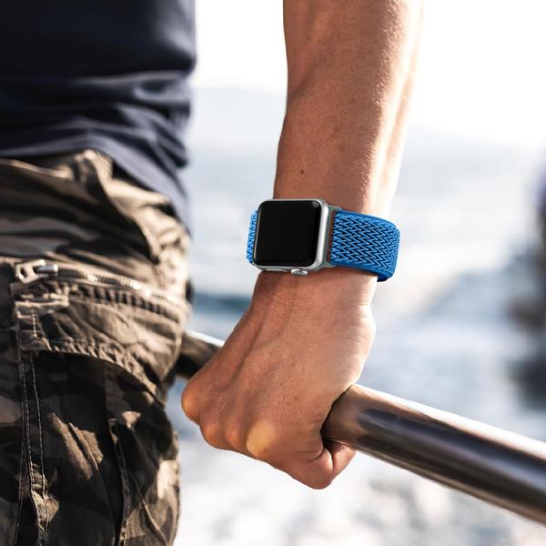 Imagem de Lerobo Pulseira Nylon Solo Loop para Apple Watch (Azul Klein)