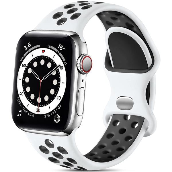 Imagem de Lerobo Pulseira Silicone Compatível com Apple Watch Ultra 49mm (Branco/Preto)