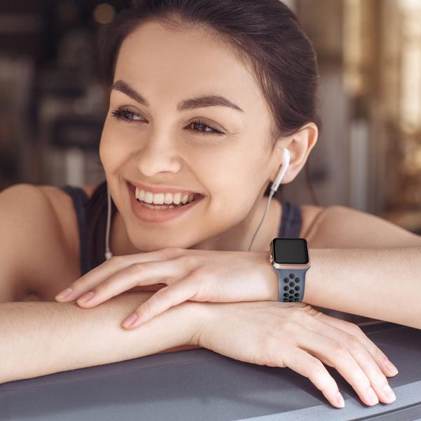 Lerobo Pulseira Silicone p/ Apple Watch 38-49mm (Obsidiana/Preto) Imagem de Lerobo Pulseira Silicone p/ Apple Watch 38-49mm (Obsidiana/Preto)