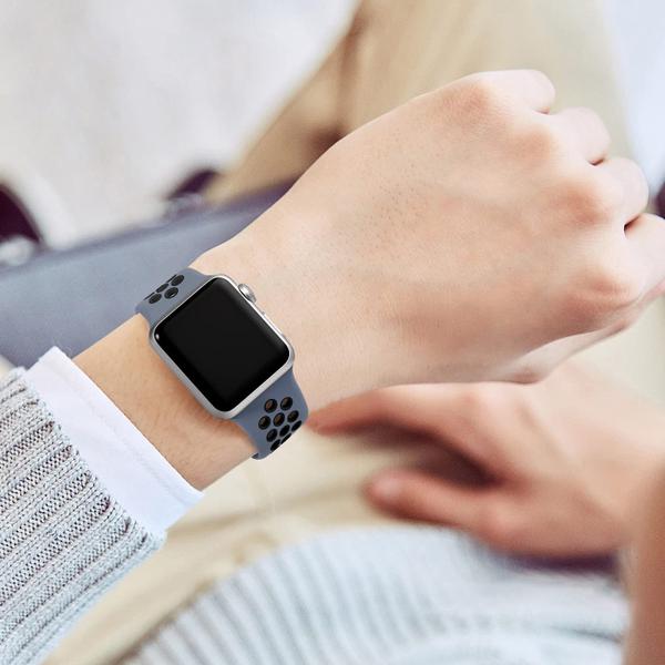 Lerobo Pulseira Silicone p/ Apple Watch 38-49mm (Obsidiana/Preto) Imagem de Lerobo Pulseira Silicone p/ Apple Watch 38-49mm (Obsidiana/Preto)