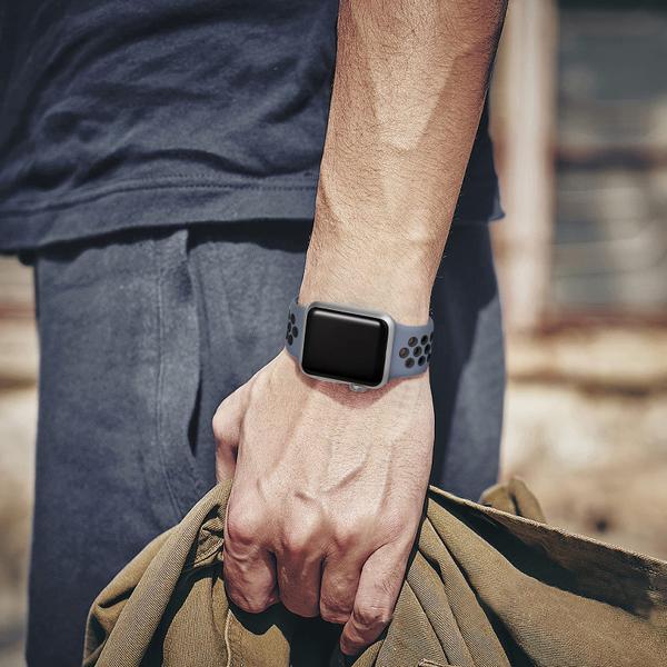 Lerobo Pulseira Silicone p/ Apple Watch 38-49mm (Obsidiana/Preto) Imagem de Lerobo Pulseira Silicone p/ Apple Watch 38-49mm (Obsidiana/Preto)