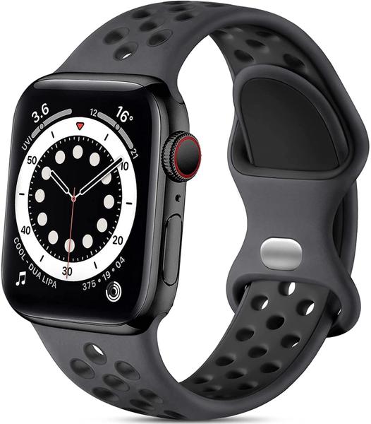 Imagem de Lerobo Pulseira Silicone p/ Apple Watch 49mm-38mm, Preta (Anthracite Black)