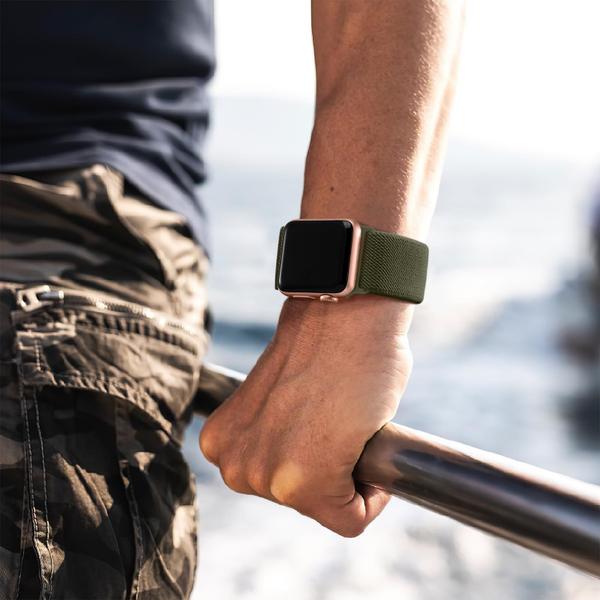 Imagem de Lerobo Pulseira Trançada Nylon p/ Apple Watch (Verde)