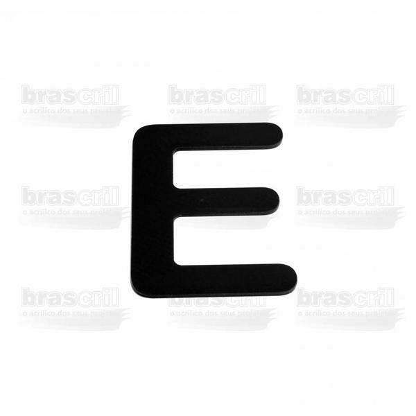 Imagem de Letra Caixa "E" 9cm de altura e largura proporcional - Preta - Arial Rounded