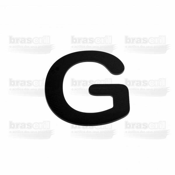 Imagem de Letra Caixa "G" 9cm de altura e largura proporcional - Preta - Arial Rounded