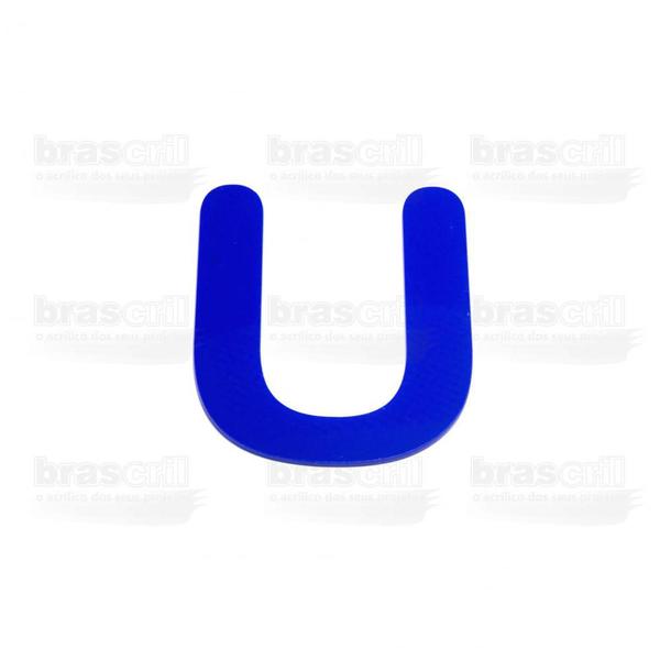 Imagem de Letra Caixa "U" 9cm de altura - Azul - Arial Rounded