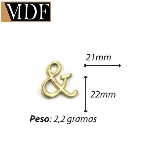 Imagem de Letra & Dourado 2,1x2,2cm Acessório Artesanato