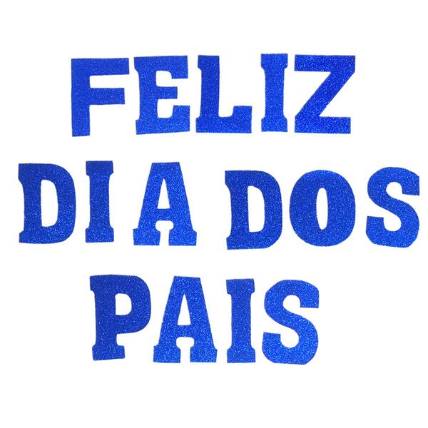 Imagem de Letras Aplique EVA Feliz Dia Dos Pais Gliter Decoração Festa