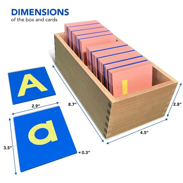 Imagem de Letras de lixa Montessori Delmach em minúsculas maiúsculas