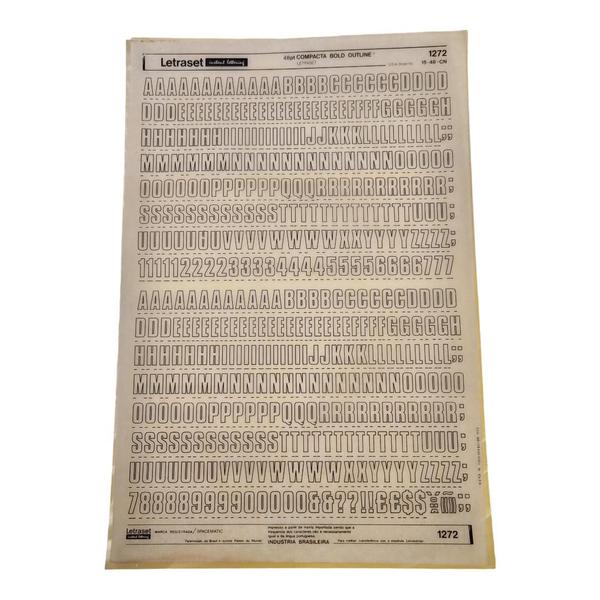 Imagem de Letraset Decalque   25 X 38cm Letras Adesivas 14,0mm Altura