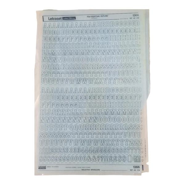 Imagem de Letraset Decalque   25 X 38cm Letras Adesivas 23,4mm Altura