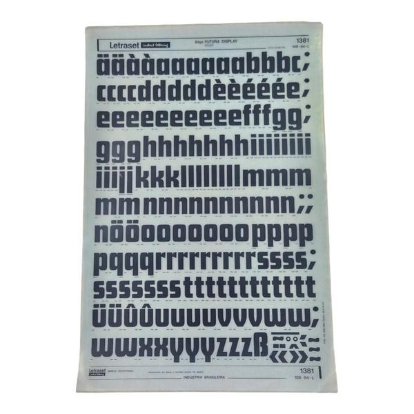 Imagem de Letraset Decalque   25 X 38cm Letras Adesivas 23,4mm Altura