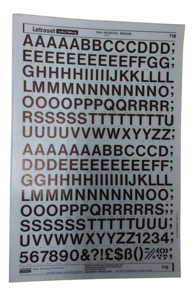 Imagem de Letraset Decalque 25 X 38cm Letras Adesivas 26.9mm De Altura