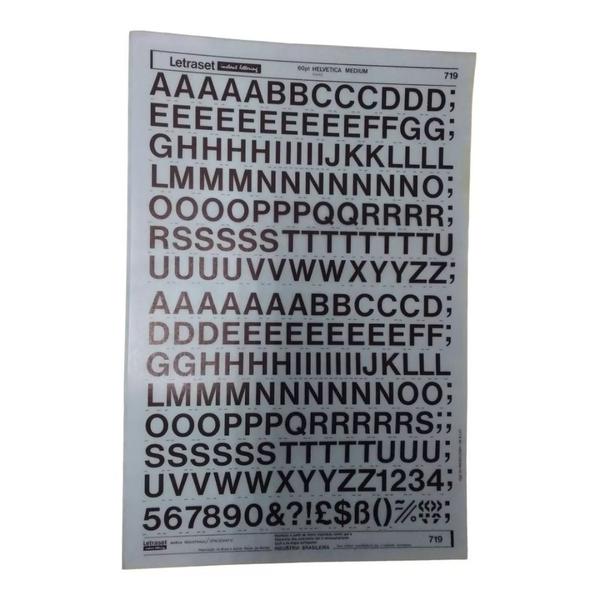 Imagem de Letraset Decalque 25 X 38cm Letras Adesivas 26.9mm De Altura