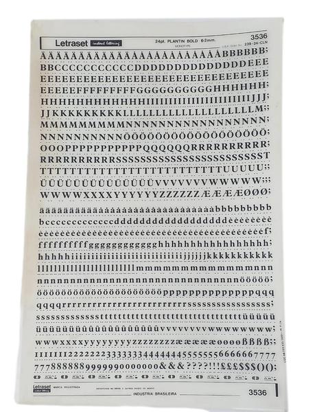 Imagem de Letraset Decalque 25 X 38cm Letras Adesivas 6.2mm Altura 3536