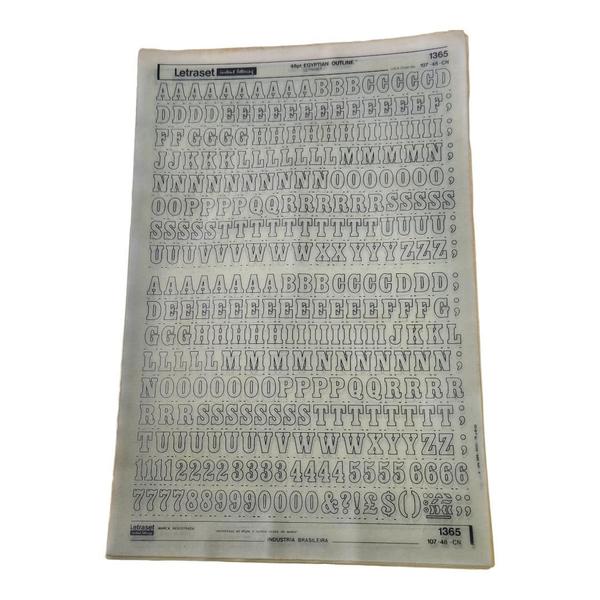 Imagem de Letraset Decalque  25 X 38cm Letras Adesivas 8,7mm Altura