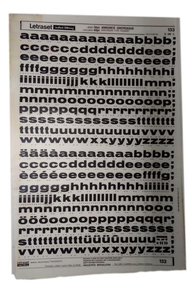 Imagem de Letraset Letragraphica Decalque 25 X 38cm 10.8mm De Altura