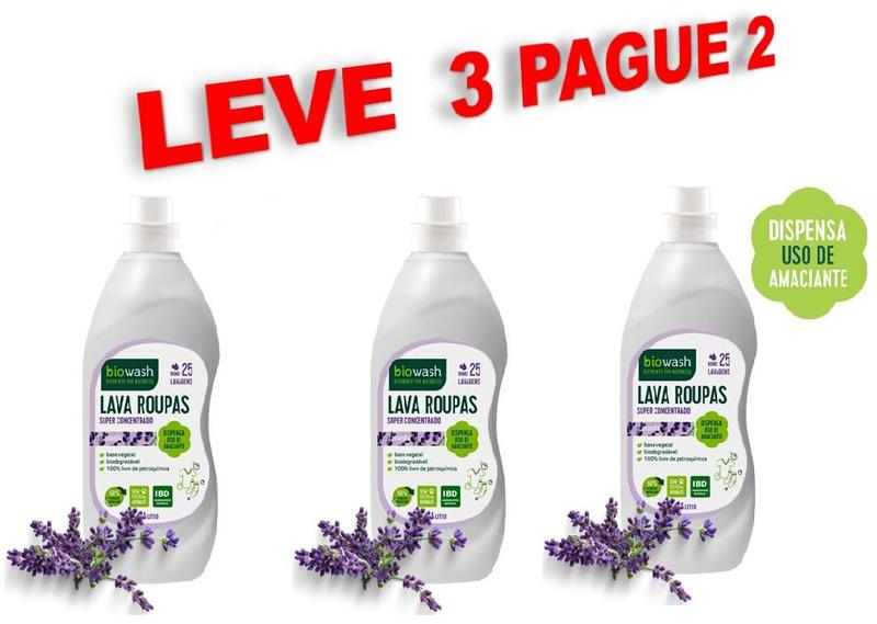 Imagem de Leve 3 pague 2  lava roupas  lavanda 1 lt - biowash